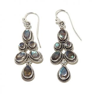 Himalayan Gems™ Gemstone Cluster Sterling Silver Drop Earrings