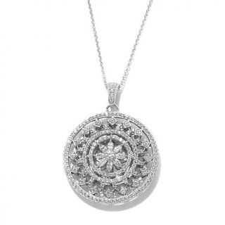 Victoria Wieck 2.75ct Absolute™ Sterling Silver "Lace" Medallion Pendant