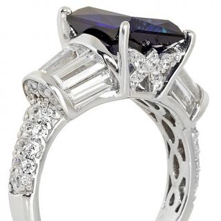 Jean Dousset Absolute Created Sapphire and Baguette Ring