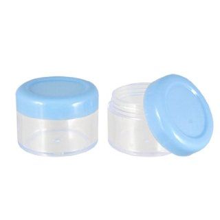 2 Pcs Blue Clear Plastic Cosmetic Face Cream Empty Case  Makeup Sets  Beauty