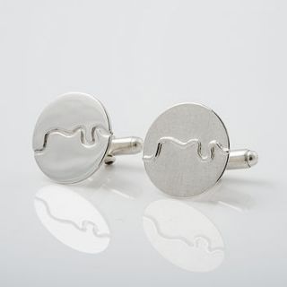 river thames cufflinks by hannah louise lamb