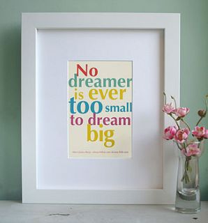 personalised little dreamer art print by modo creative