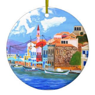 Greek coast christmas tree ornaments