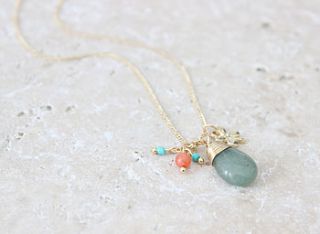 jade charm necklace by lily & joan
