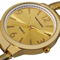 Vernier Women's Fashion Gold Tone Oversized Link Watch Vernier Women's Vernier Watches