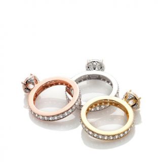 Victoria Wieck Absolute™ Tri Tone Set of 3 Stackable Solitaire Eternity B