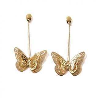 Michael Anthony Jewelry® 10K Gold Double Butterfly Dangle Earrings