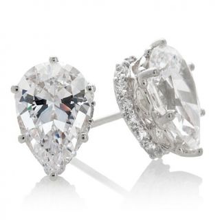 Victoria Wieck 6.56ct Absolute™ Pear and Pavé Collar Stud Earrings