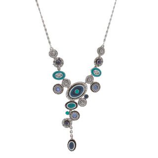 NEXTE Jewelry Silvertone Blue Beaded 'Evil Eye' Necklace NEXTE Jewelry Fashion Necklaces