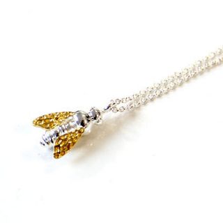 two tone gold and silver betty bee pendant by strange of london jewellery
