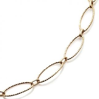 14K Yellow Gold Elongated Oval Link 60" Wrap Necklace