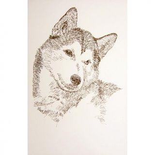 Kline Dog Art Siberian Husky Hand Signed Art Lithograph
