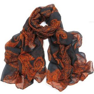 soft touch paisley print scarf by molly & pearl