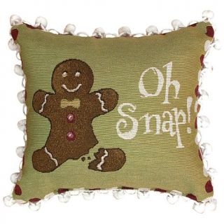"Oh Snap" Gingerbread Pillow   12" x 12"