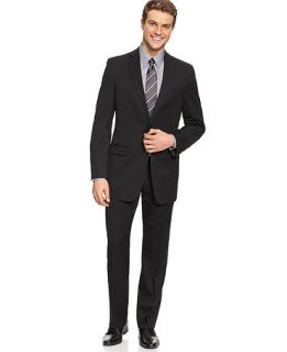 DKNY Suit Black Solid Extra Slim Fit   Men
