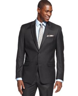 Shaquille ONeal Black Texture Jacket Big and Tall   Suits & Suit Separates   Men