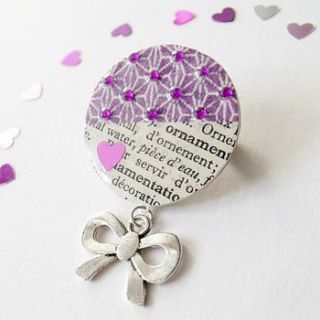 geometric upcycled vintage paper brooch by matin lapin