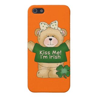 Kiss Me, I'm Irish Girl Bear iPhone 5 Cover