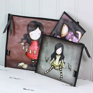 gorjuss set of three pouches by lisa angel homeware and gifts