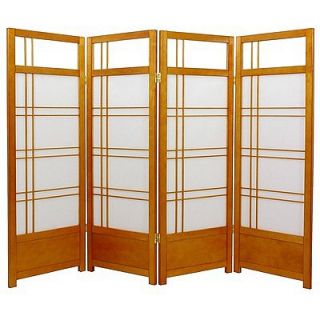 Oriental Furniture Low Kumo Classic Shoji Room Divider in Honey
