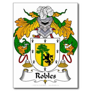 Robles Family Crest Postcard