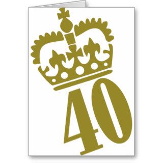 40th Birthday   Number – Fourty Card