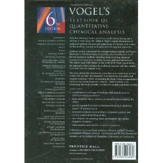 Vogel's Quantitative Chemical Analysis (6th Edition) J. Mendham, R.C. Denney, J. D. Barnes, M.J.K. Thomas 9780582226289 Books