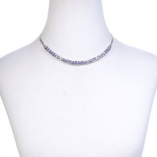 Victoria Wieck 6.47ct Tanzanite and White Topaz 2 Tone 17" Necklace