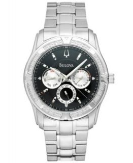 Bulova Mens Diamond Accent Stainless Steel Bracelet Watch 44mm 96E111   Watches   Jewelry & Watches