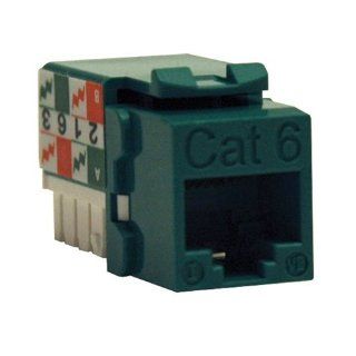 TRIPP LITE Cat6/Cat5e 110 Style Punch Down Keystone Jack Green TAA GSA (N238 001 GN) Electronics