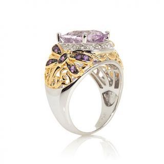 Victoria Wieck 3.82ct Multigemstone 2 Tone "Dragonfly" Ring