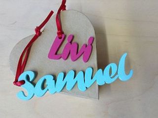 personalised gift tags by hickory dickory designs