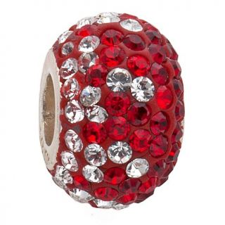 Charming Silver Inspirations Red Fade Crystal Bead Charm