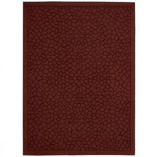 Andrea Stark Tufted Wool Brick Red Rug 5ft 3In x 7ft 4In