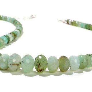 Jay King Chrysoprase Faceted Rondelle Beaded Necklace