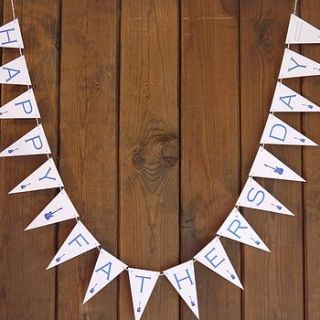 personalised happy father's day bunting by daisyley