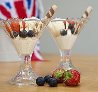 set of two sundae glasses by freshly forked