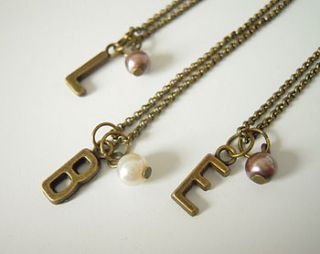 personalised initial necklace by la belle et la bete