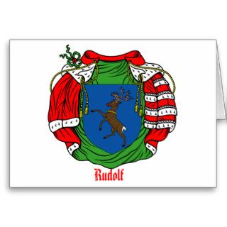 Rudolf Red Nosed Reindeer Christmas Greeting Card