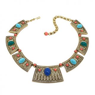 Heidi Daus "Queen of the Nile" Crystal Carved Station Necklace