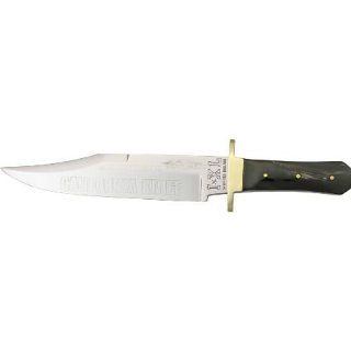 IXL Wostenholm Knives 6031 California Bowie Fixed Blade Knife with Black Buffalo Horn Handles Sports & Outdoors