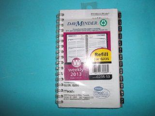 Mead DayMinder G235 53 Refill Weekly 2013 3 1/2" x 6"  Appointment Book And Planner Refills 