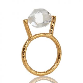 Deb Guyot Designs Herkimer "Diamond" Quartz Hammered Spinner Ring