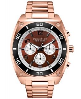 Caravelle New York by Bulova Mens Chronograph Brown Silicone Strap Watch 44mm 45A114   Watches   Jewelry & Watches