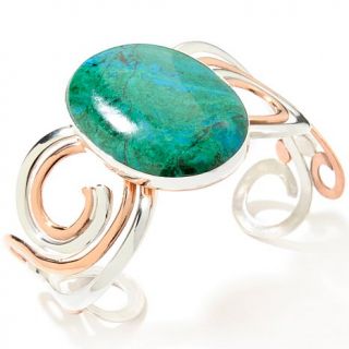Jay King Chrysocolla Sterling Silver and Copper Cuff Bracelet