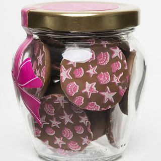 seashell chocolate buttons by toftly treats