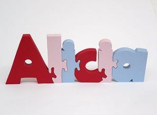 freestanding name puzzle by hamble & pops