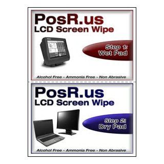 POSRUS (6 Pack) Wet And Dry Twin Pak Screen Wipe for Cleaning LCD Screens, Touchscreens, Laptops, Tablets, Televisions, Computer Monitors, and More Computers & Accessories