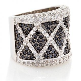 Justine Simmons Black and White Pavé Crystal Ring
