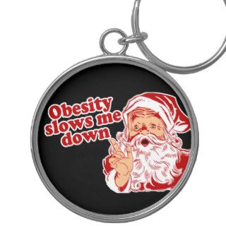 Funny Fat Santa Key Chain